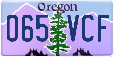 OR license plate 065VCF