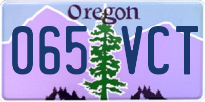 OR license plate 065VCT