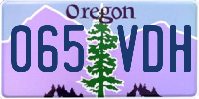 OR license plate 065VDH
