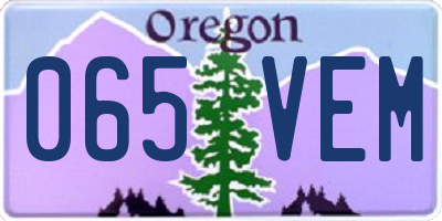 OR license plate 065VEM