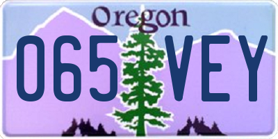 OR license plate 065VEY