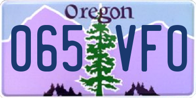 OR license plate 065VFO