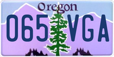 OR license plate 065VGA