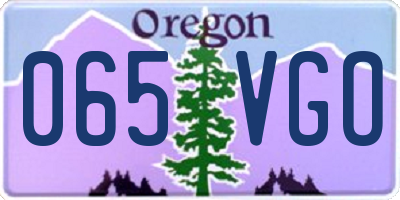 OR license plate 065VGO