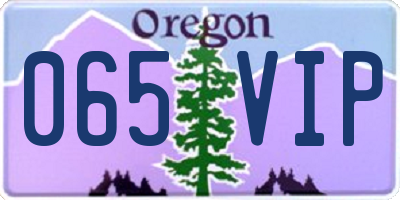 OR license plate 065VIP