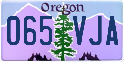 OR license plate 065VJA