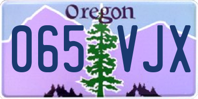 OR license plate 065VJX