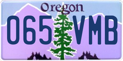 OR license plate 065VMB