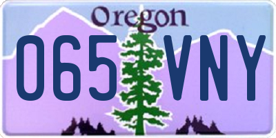 OR license plate 065VNY
