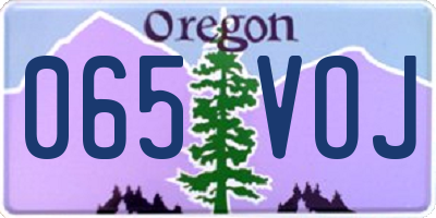 OR license plate 065VOJ