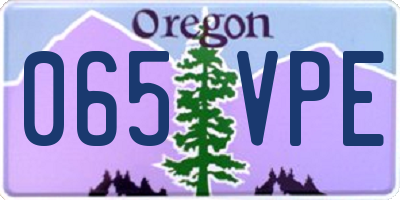 OR license plate 065VPE