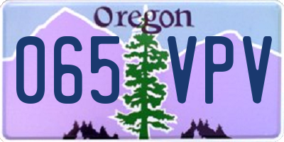OR license plate 065VPV