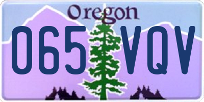OR license plate 065VQV