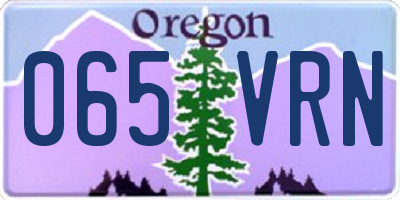 OR license plate 065VRN