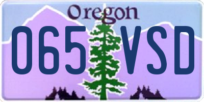 OR license plate 065VSD
