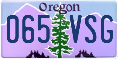OR license plate 065VSG