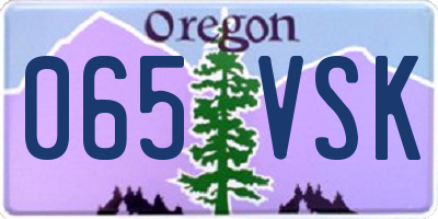 OR license plate 065VSK