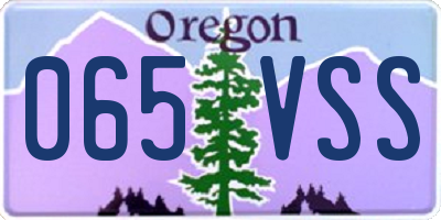 OR license plate 065VSS