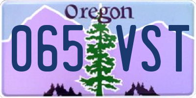 OR license plate 065VST