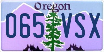 OR license plate 065VSX
