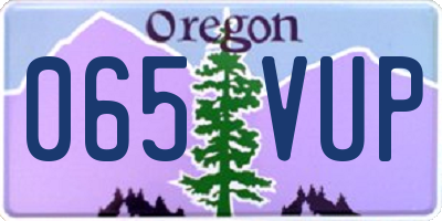 OR license plate 065VUP