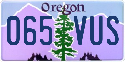 OR license plate 065VUS