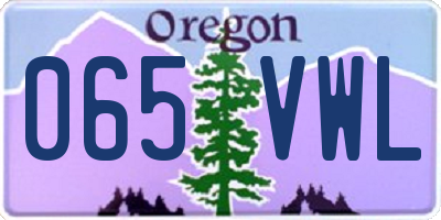 OR license plate 065VWL