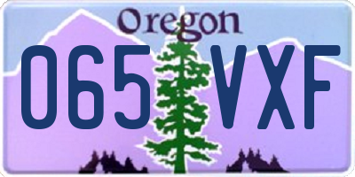 OR license plate 065VXF