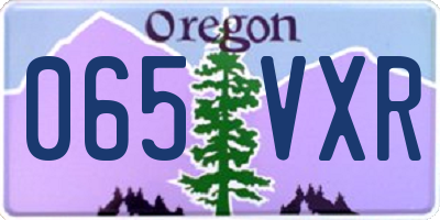 OR license plate 065VXR