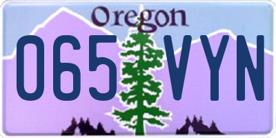 OR license plate 065VYN