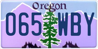 OR license plate 065WBY