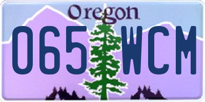 OR license plate 065WCM
