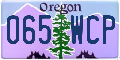 OR license plate 065WCP