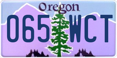 OR license plate 065WCT