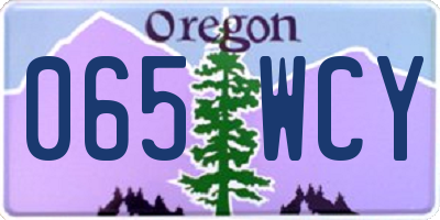 OR license plate 065WCY