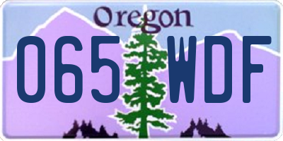 OR license plate 065WDF