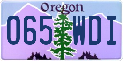 OR license plate 065WDI
