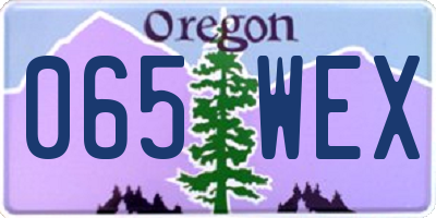 OR license plate 065WEX