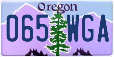 OR license plate 065WGA