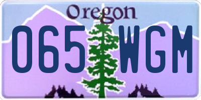 OR license plate 065WGM