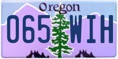 OR license plate 065WIH