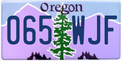 OR license plate 065WJF