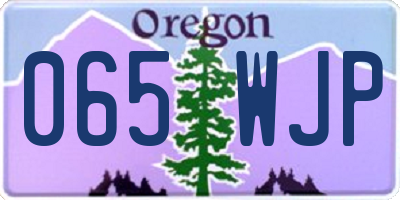 OR license plate 065WJP
