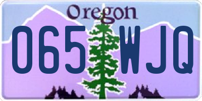 OR license plate 065WJQ