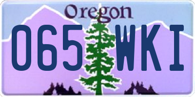 OR license plate 065WKI
