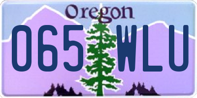 OR license plate 065WLU