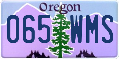 OR license plate 065WMS