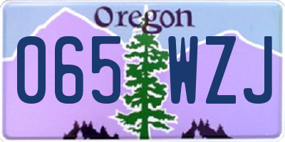OR license plate 065WZJ