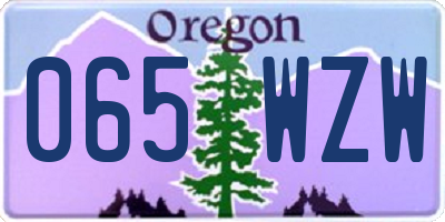 OR license plate 065WZW
