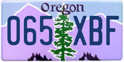 OR license plate 065XBF
